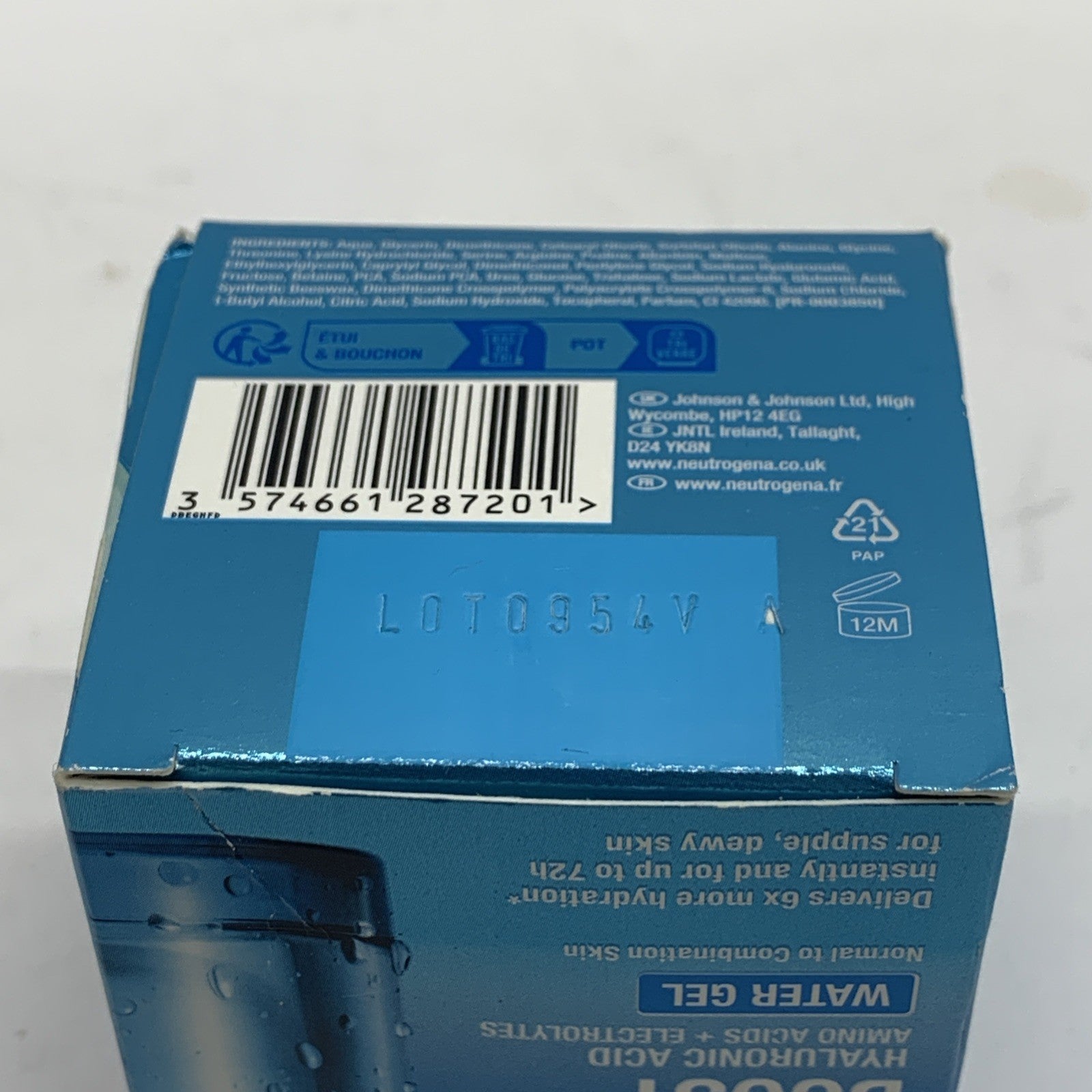 Neutrogena HydroBoost Hyaluronic Acid Hydrating Water Gel for Dry Skin Lot of 3