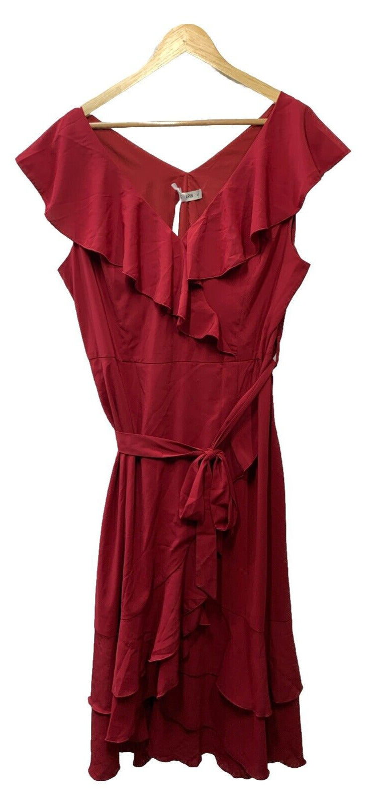 Grace Karin Women's 2024 Summer Wrap Midi Party Dress Casual Boho Red - Size XL
