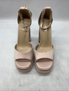 Vivianly Womens Platform Ankle Strap Open Toe Chunky Block High Heels Nude Sz 9
