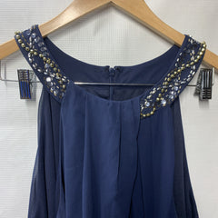 SLNY Women's Navy Sleeveless Navy Blue Shift Dress Size 20W for Formal Business