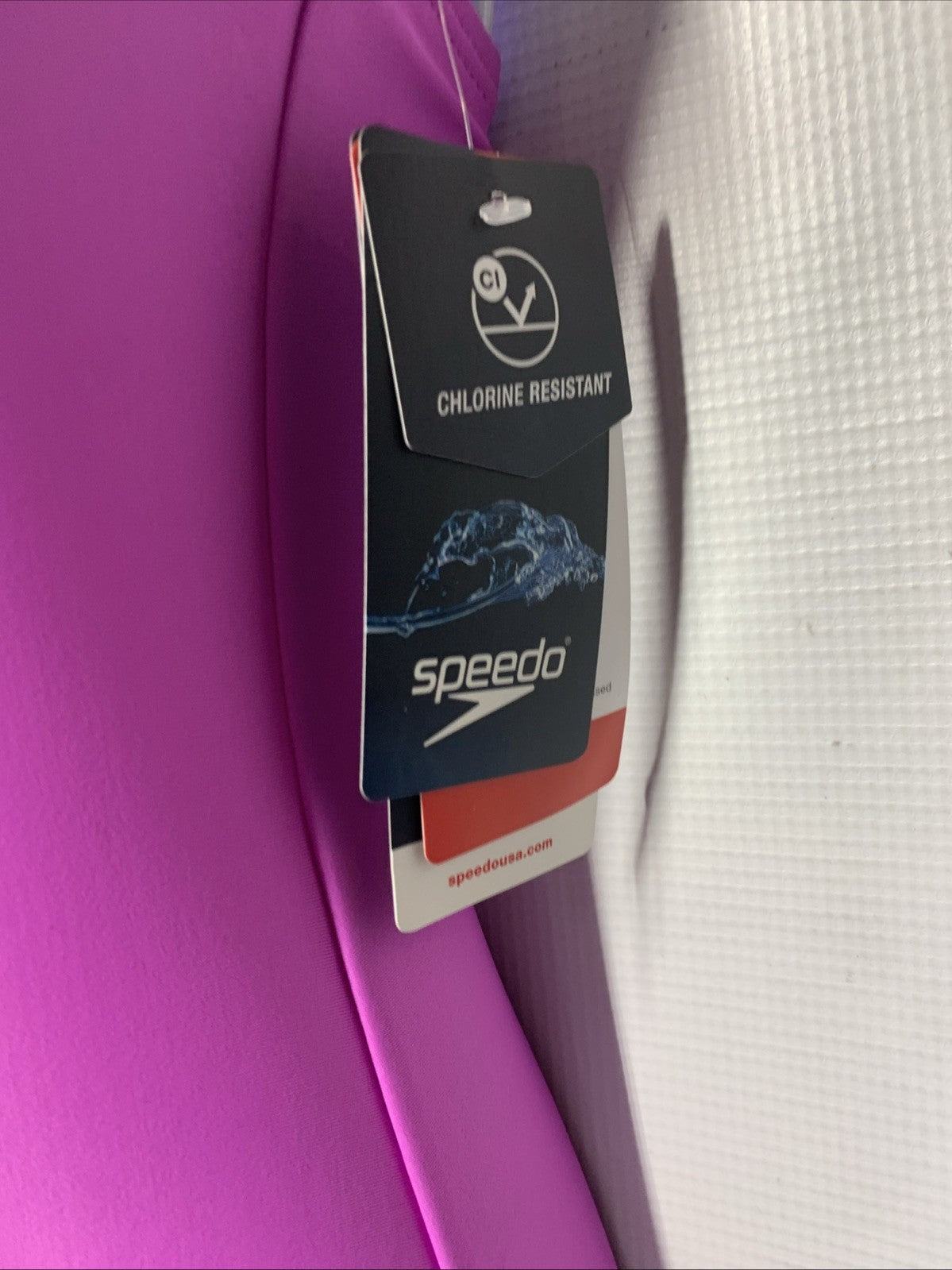 Speedo Solid Racerback One Piece Swimsuit Girls Size 10 Purple Swimwear Pull On