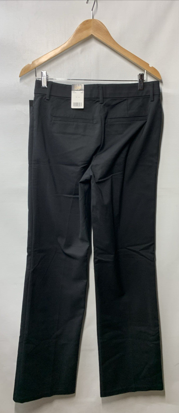 Lee Flex-Motion Women's Mid-rise Long Regular Fit Trouser Pants Size 6 Black