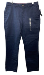 Tommy Hilfiger Women's Hampton Chino Lightweight Long Pants Relaxed Fit 10 Blue
