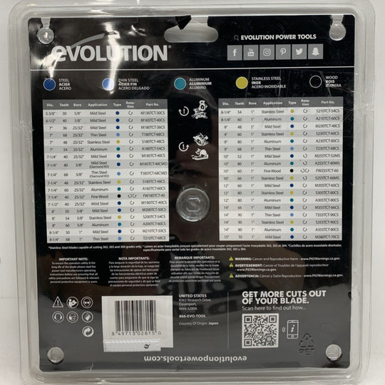 Evolution Power Tools 8-1/4BLADEST 8-1/4