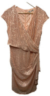GRACE KARIN Sparkly Sequin Party Club Night Dress Wrap V-Neck Bodycon Cocktail L