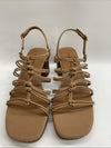 Lucky Brand Womens Bassie Buckle Faux Leather 0310LK1650 Heels Shoes Tan 6.5M