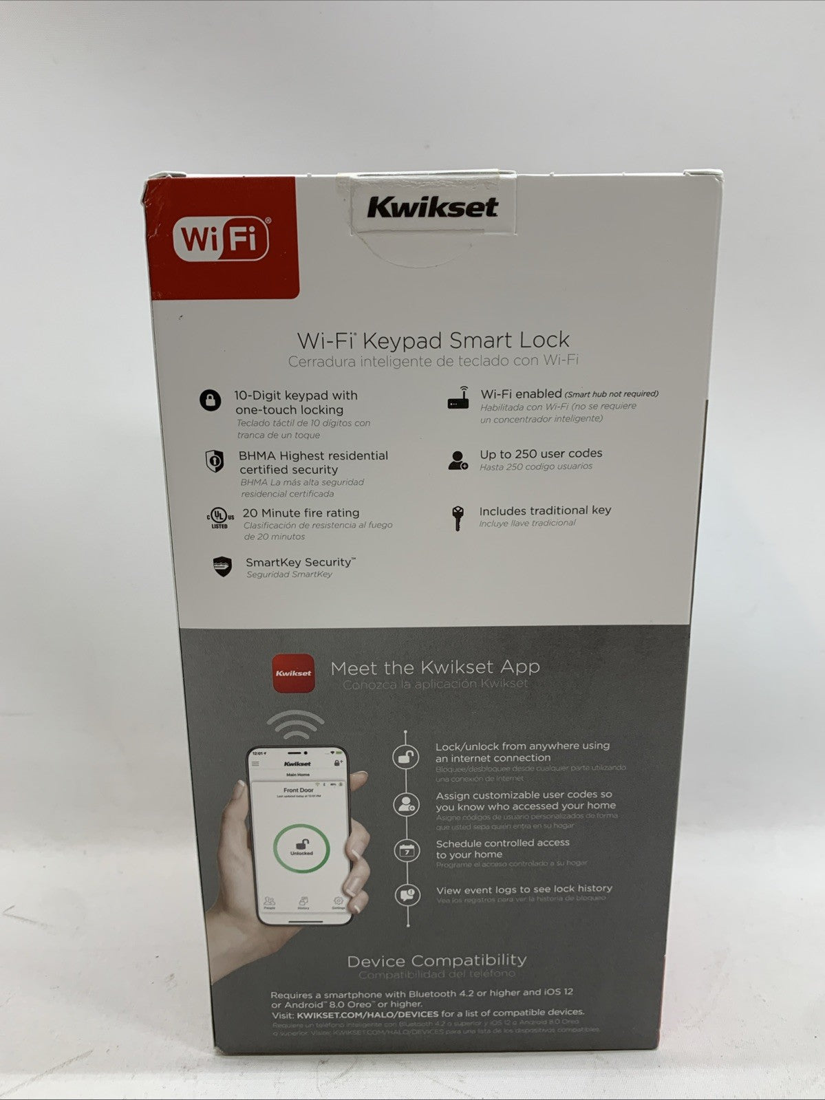 Kwikset 99380-001 Halo Wi-Fi Enabled Smart Home Lock Keyless Entry Door Deadbolt