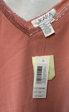 J Kara Caplet Short Cocktail Party Beaded Dress Women’s Size 14W Pull-On Coral