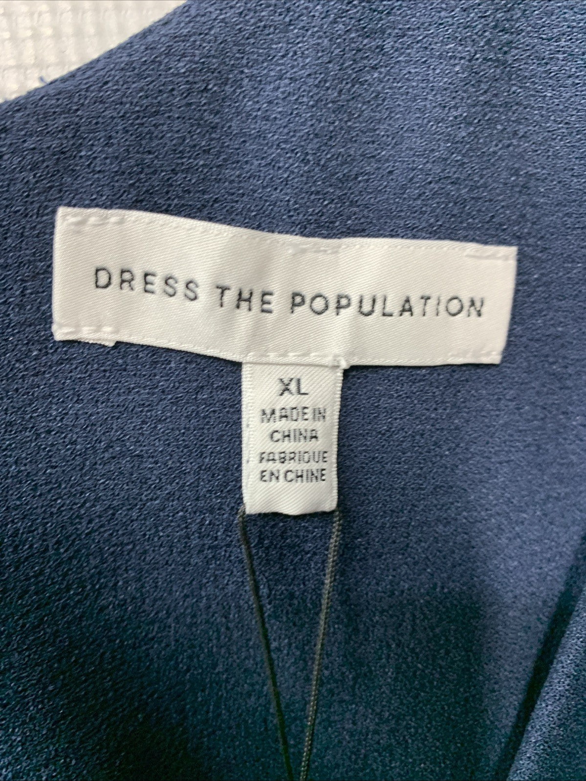 Dress the Population Women's Alicia Plunging Mix Media Sleeveless V-neck Size XL
