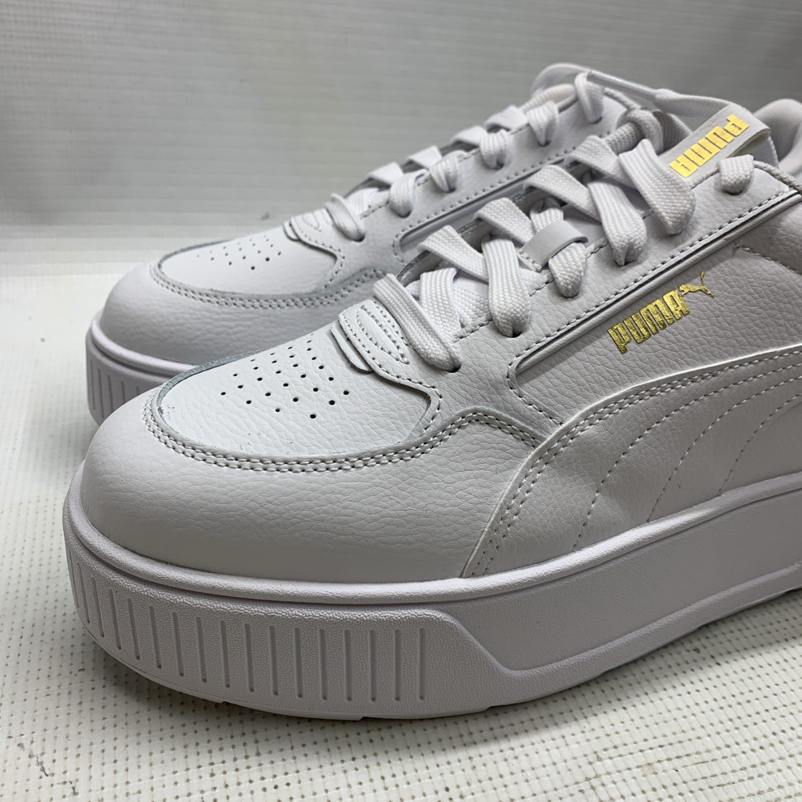 PUMA Women 387212-01 Karmen Rebelle Shoe Lace-up Sneaker White Size 10.5 Low-top