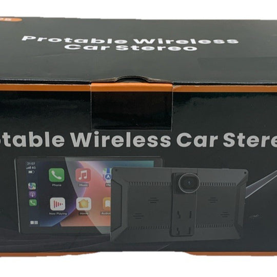 T95 Portable Wireless Carplay Stereo Touchscreen with 4K Dash Cam: Portable 9”