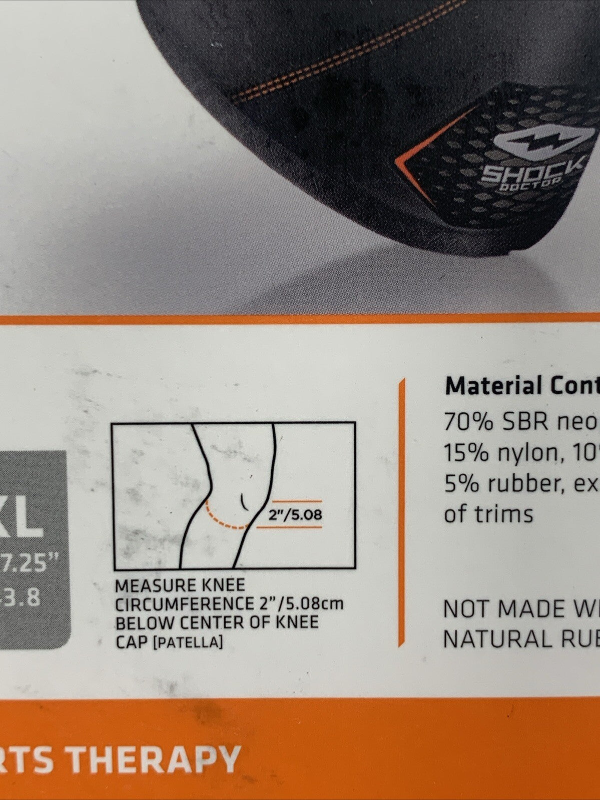Shock Doctor Knee Compression Sleeve Level 1 Support Black Small w/Open Patella