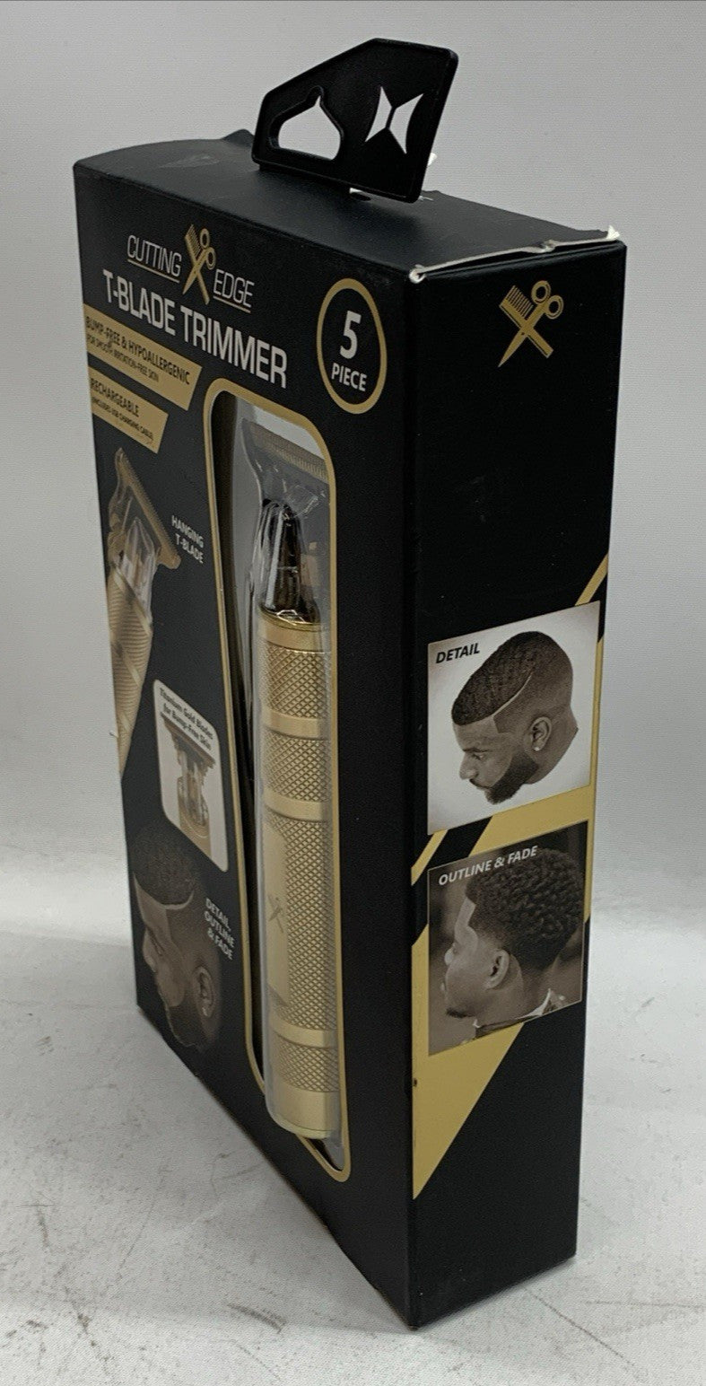 Cutting Edge Men's T-Blade Hair & Beard Trimmer Rechargeable Shaver Bump-Free