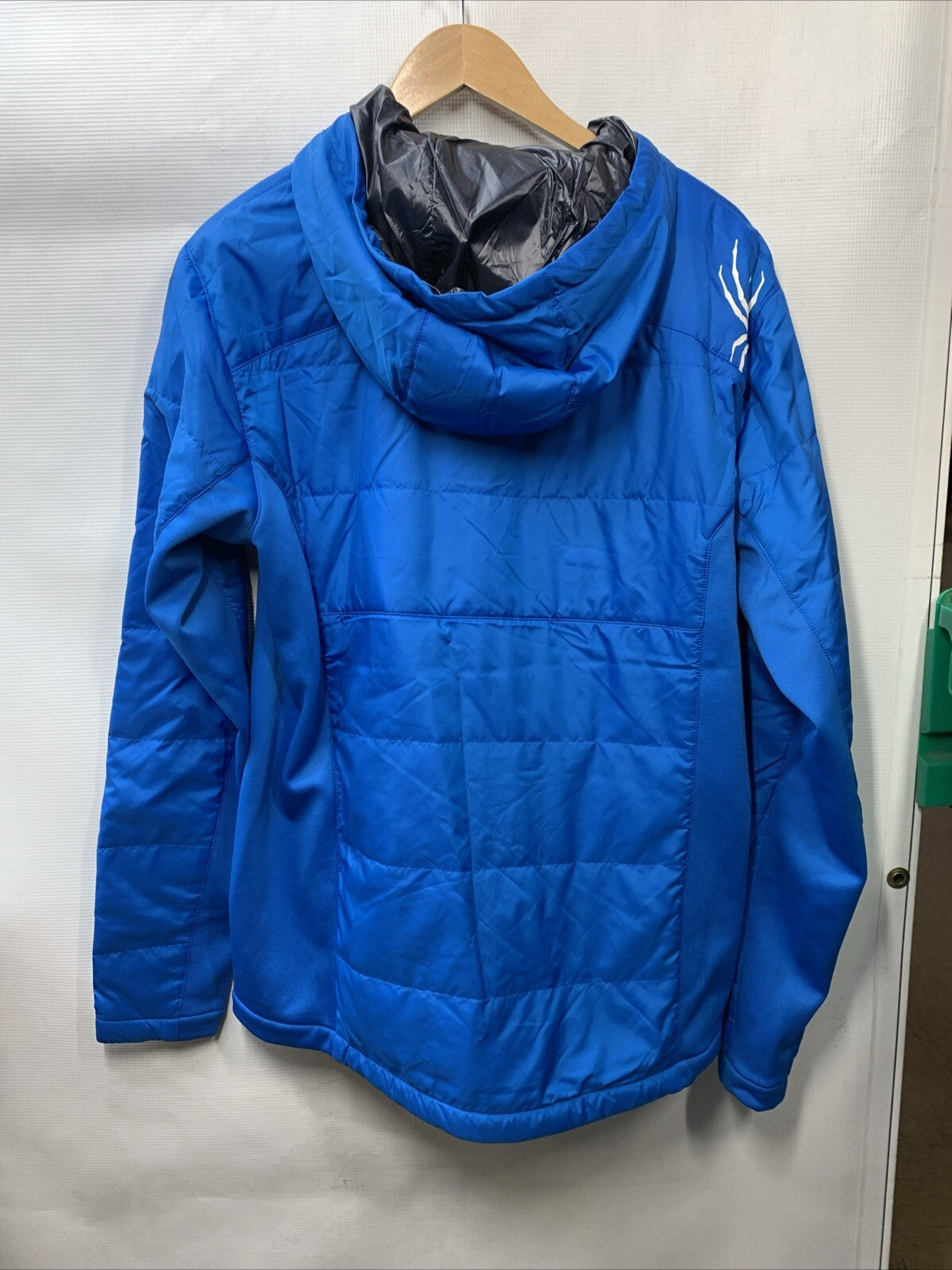 Spyder Insulated Anorak Force Ski Jacket Men's Size L Long Sleeve Blue 229502