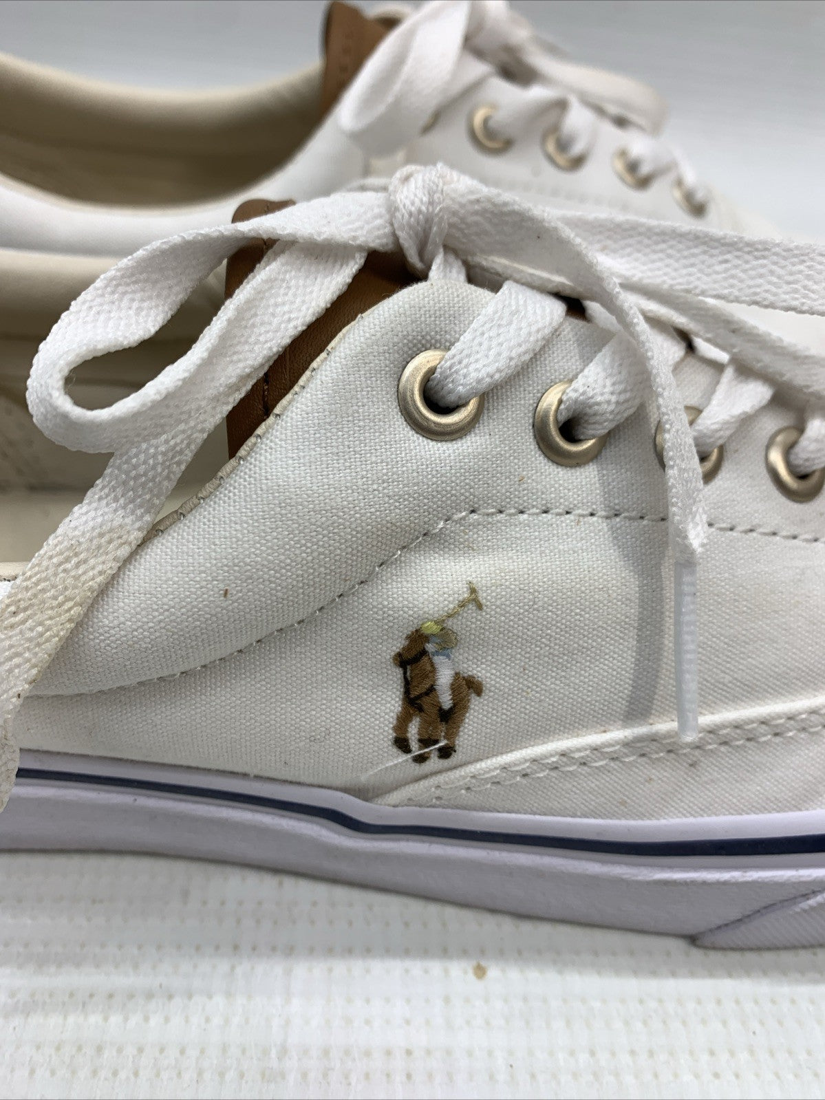 Polo Ralph Lauren Keaton LCL Pony Low Top Lace Up Canvas Sneaker Size 8 Shoes