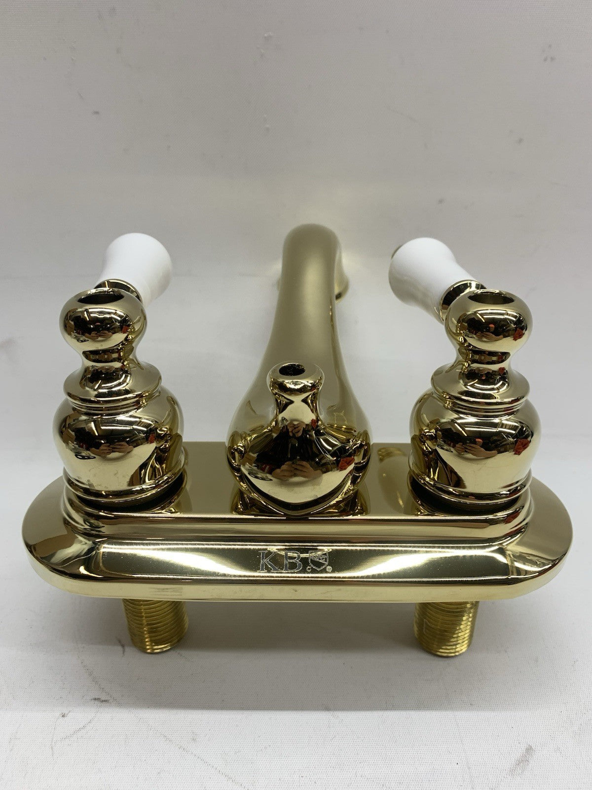 Kingston Brass Restoration KB5612PX Centerset Washerless Faucet w/White Handles