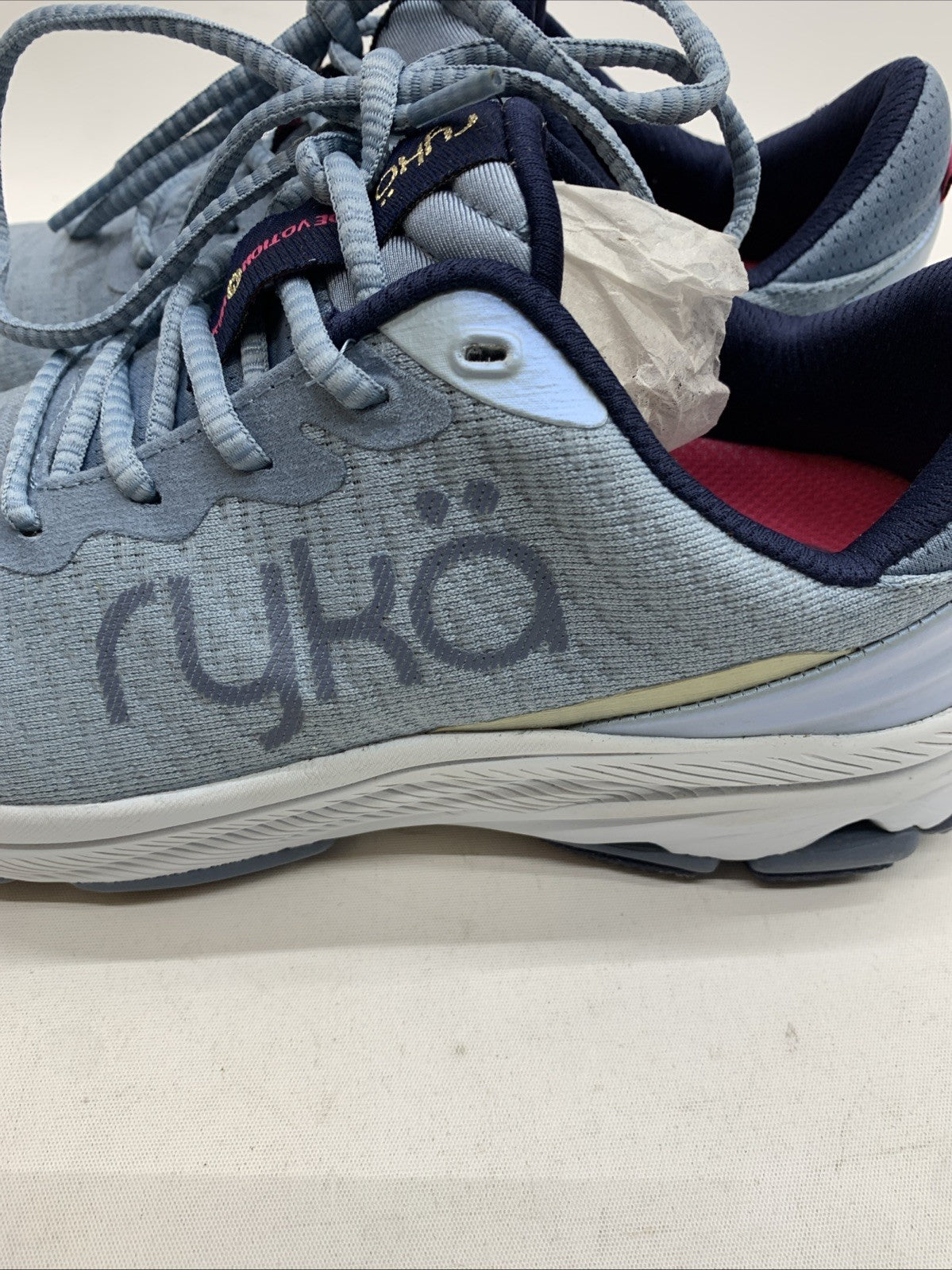 Ryka Women's Devotoin X Max WalkingRunning  Shoe US Size 7W Blue Lace-up Sneaker