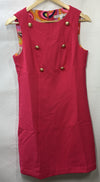 Trina Turk Womens Boat House Dress Pink Hibiscus Size 4 Sleeveless Crew Neckline