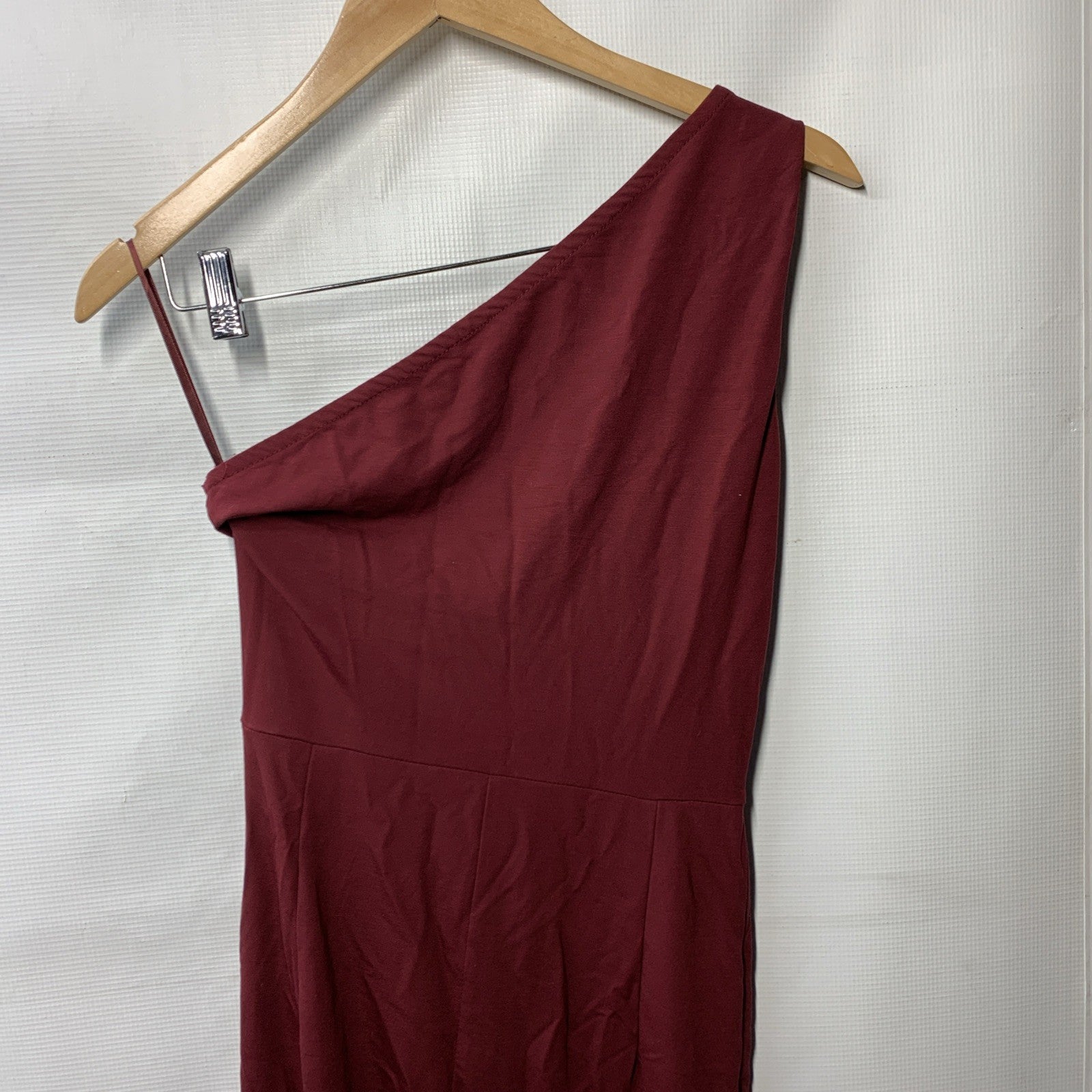 Sarin Mathews Women's One Shoulder Long Formal Dress Sleeveless Size Medium