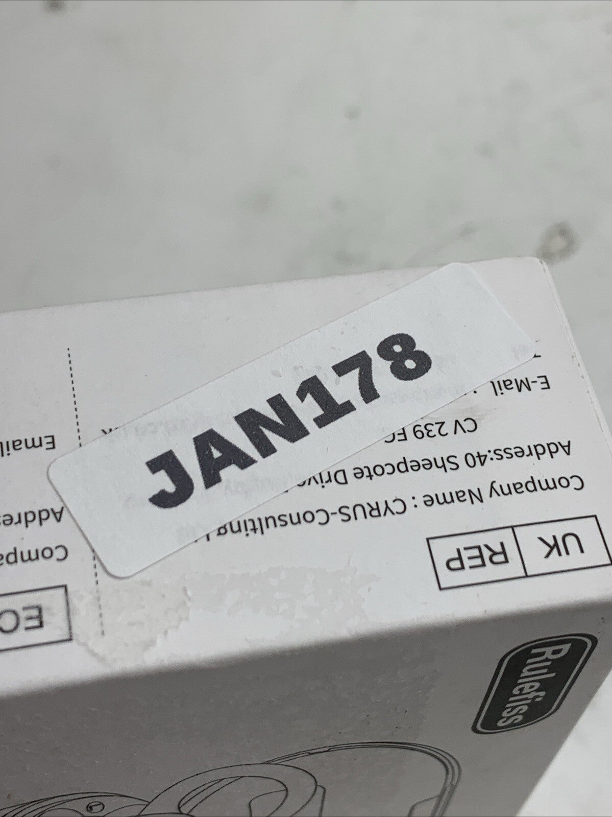 Rulefiss Q38 Black True Wireless Ear Hook Active Noise Cancelling Earbuds Black