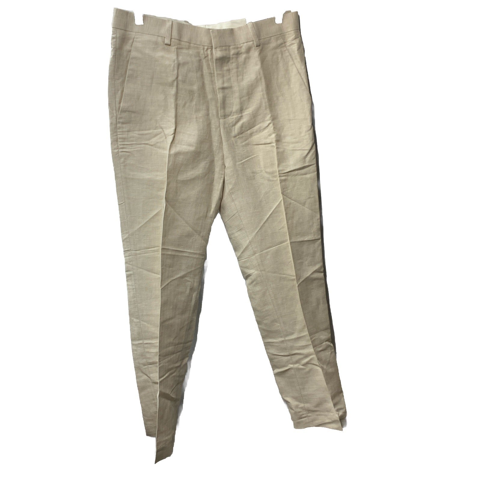 Perry Ellis Men's Linen Blend Dress Pants Natural Linen Size 30x30 with Pockets