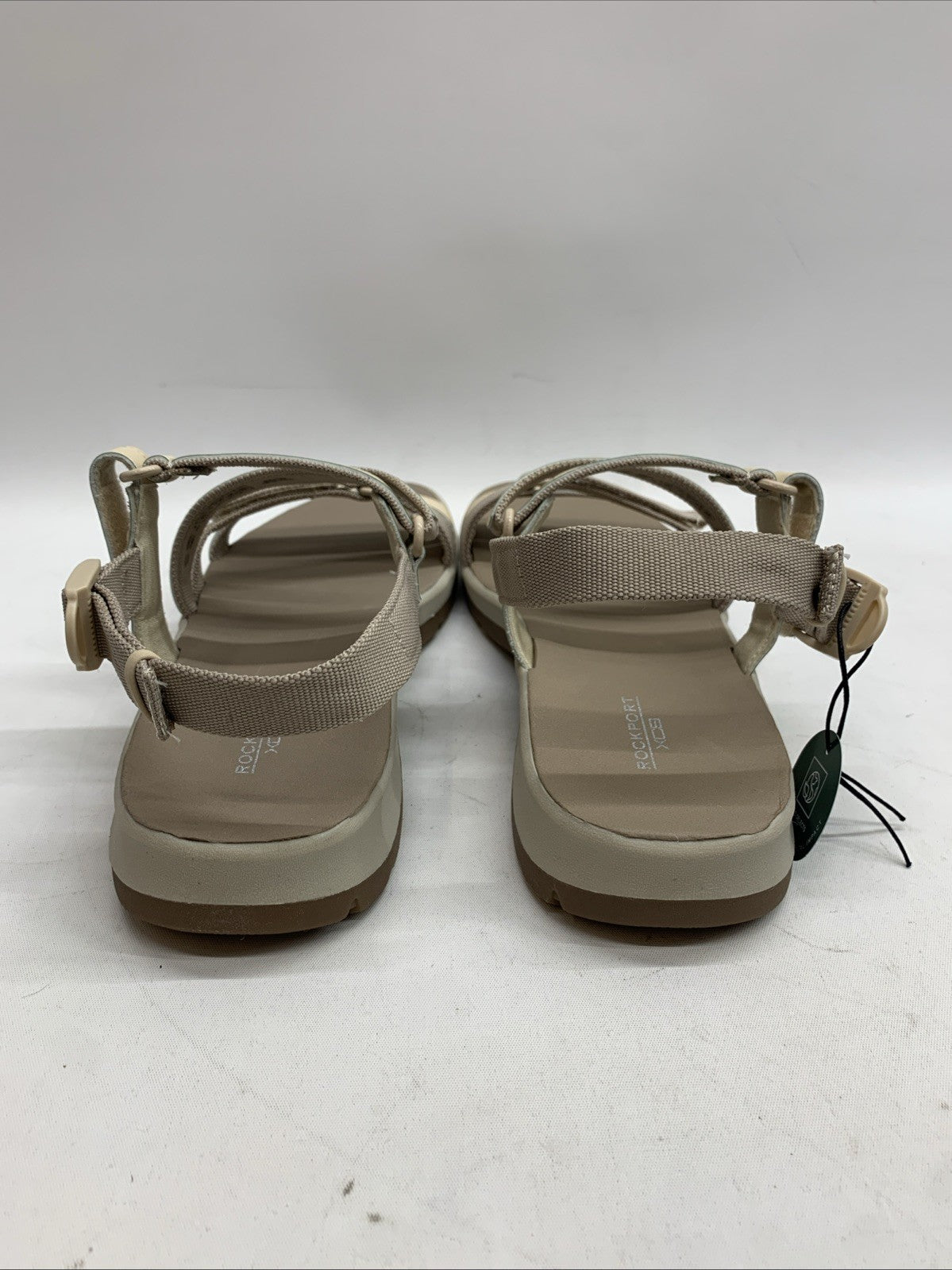 Rockport Trail Tech Sandals Women's 9.5 M Beige Vanilla Open Toe C18153 Buckle