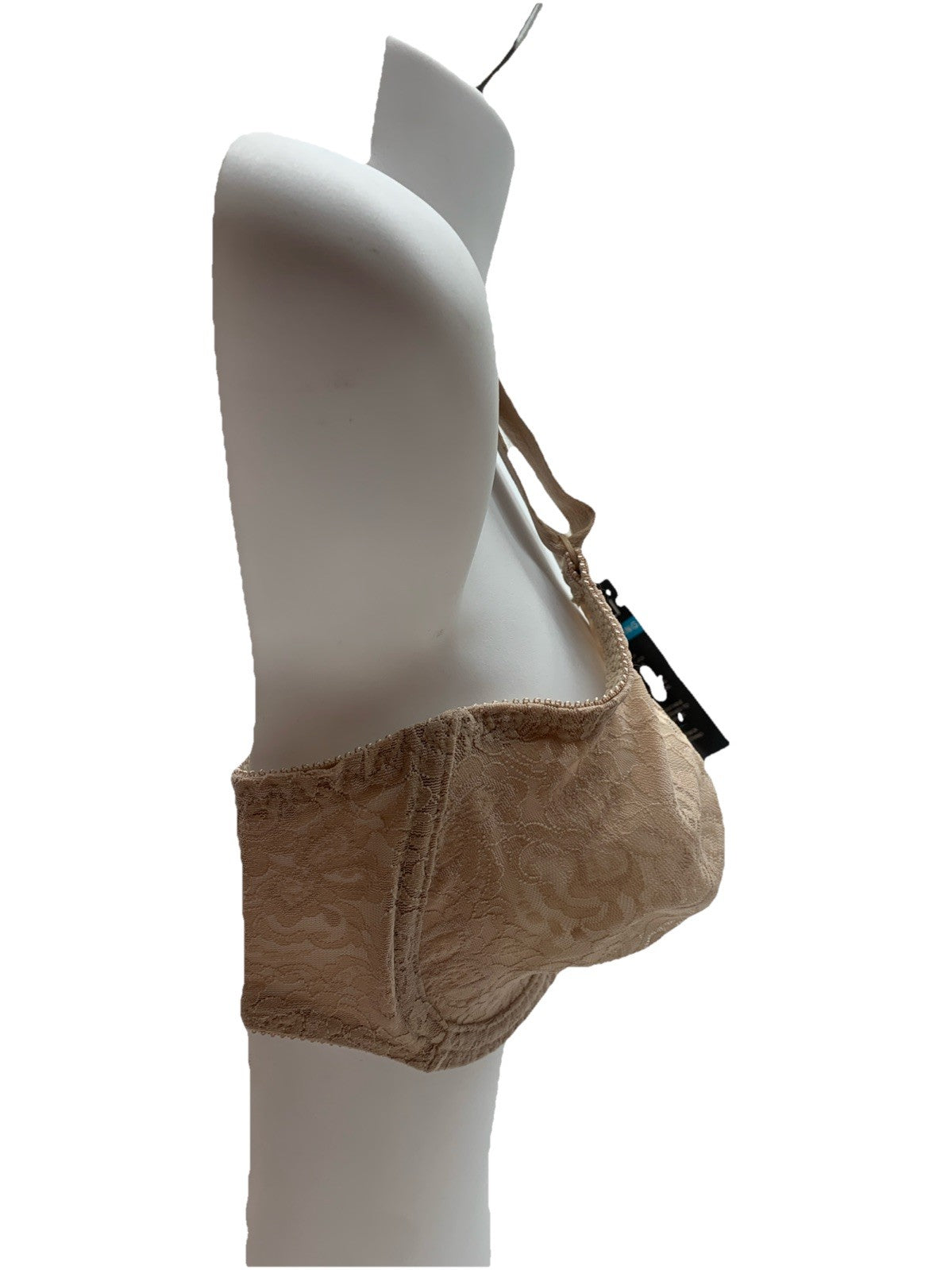 Bali Women's DF3432 Lace N' Smooth beige full coverage seamless bra with 34C cups, comfortable and supportive lingerie.