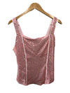 GRACE KARIN Sequin Tank Tops for Women Bustier Corset Top Sleeveless Size L