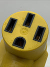30AMP Male to 50AMP Female RV Trailer Cord Dogbone Adapter With Reset Yellow