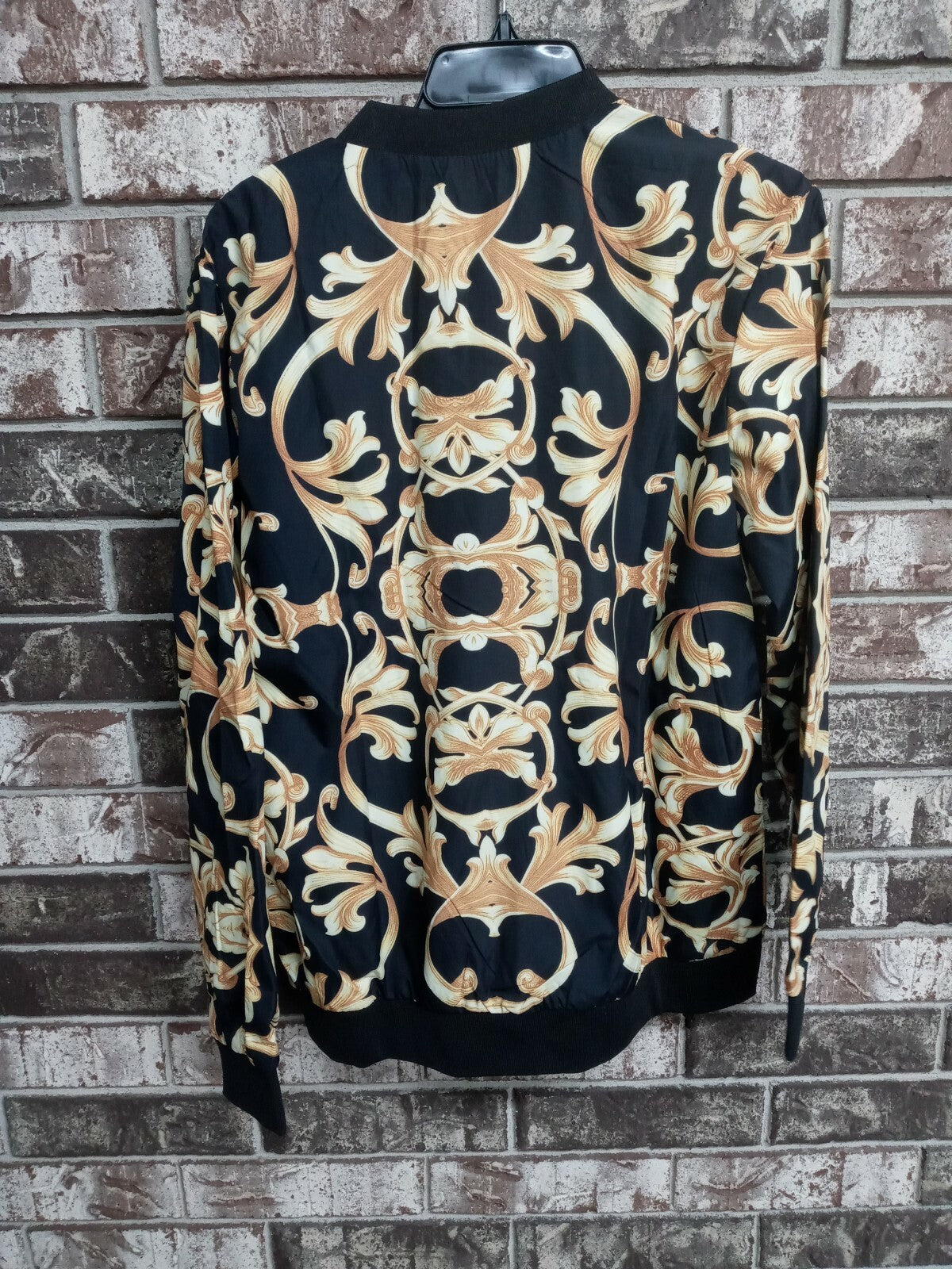 Daupanzees Mens All Over Fashion Luxury Design Print Open Front Long Sleeve Bomb
