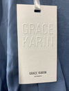 GRACE KARIN Ruched Bodycon Dress Summer Sleeveless Front Drape Patchwork Size S