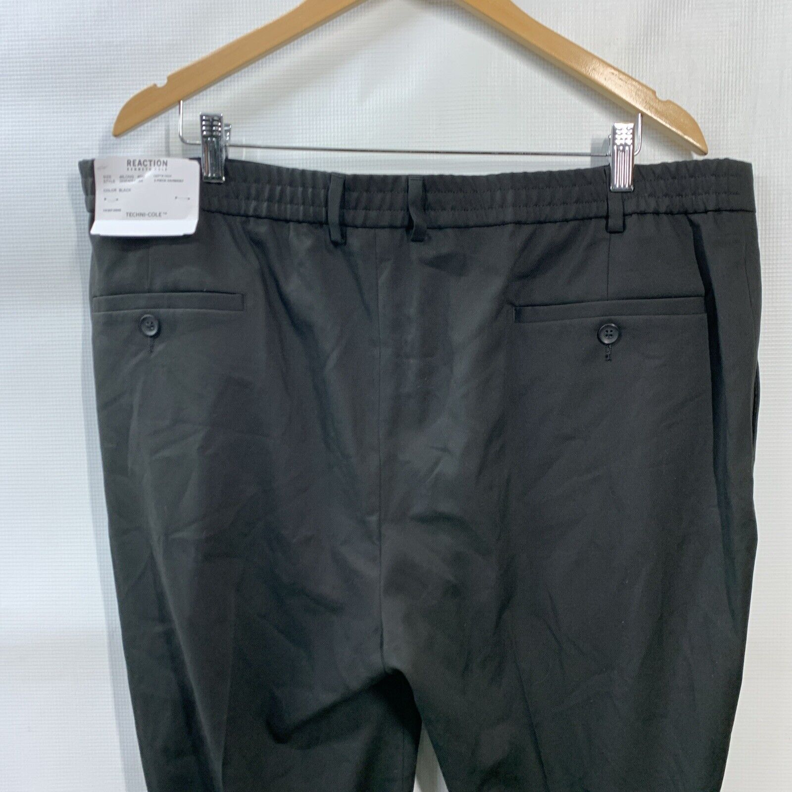 Kenneth Cole Reaction Techni-Cole Modern Flex Suit Long Pants Size 40x46 Black