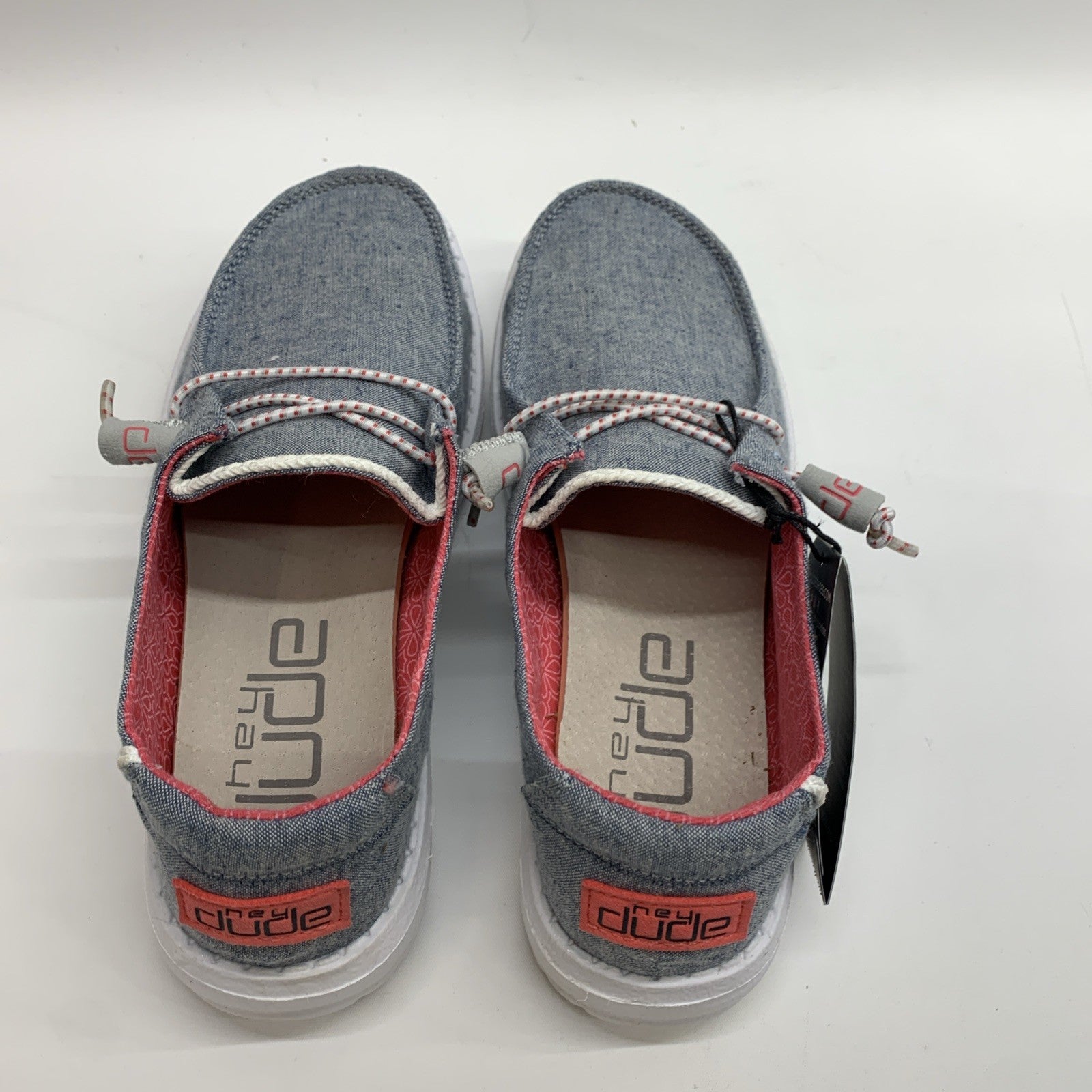 Hey Dude Wendy Chambray Braid Indigo US Womens Size 7 Rounded Toe Slip-on Loafer