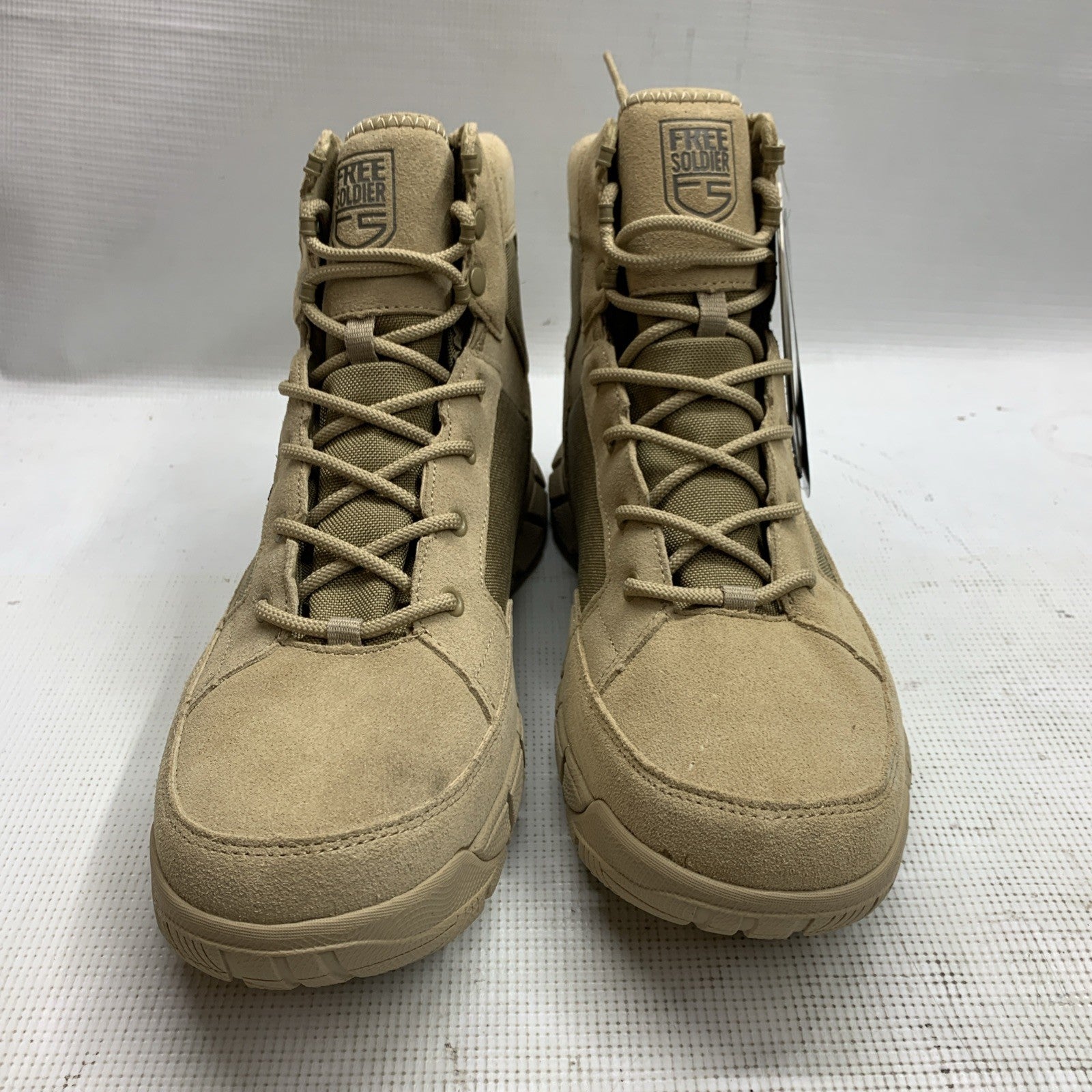 FREE SOLDIER Men's Tactical Military Combat Work Boots Tan Size 12 Waterproof