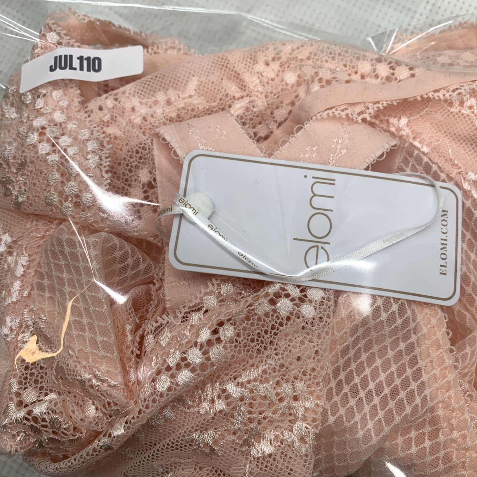 Elomi Women's Charley Underwire Bralette 36K Blush Pink EL4381BAK Hook & Eye