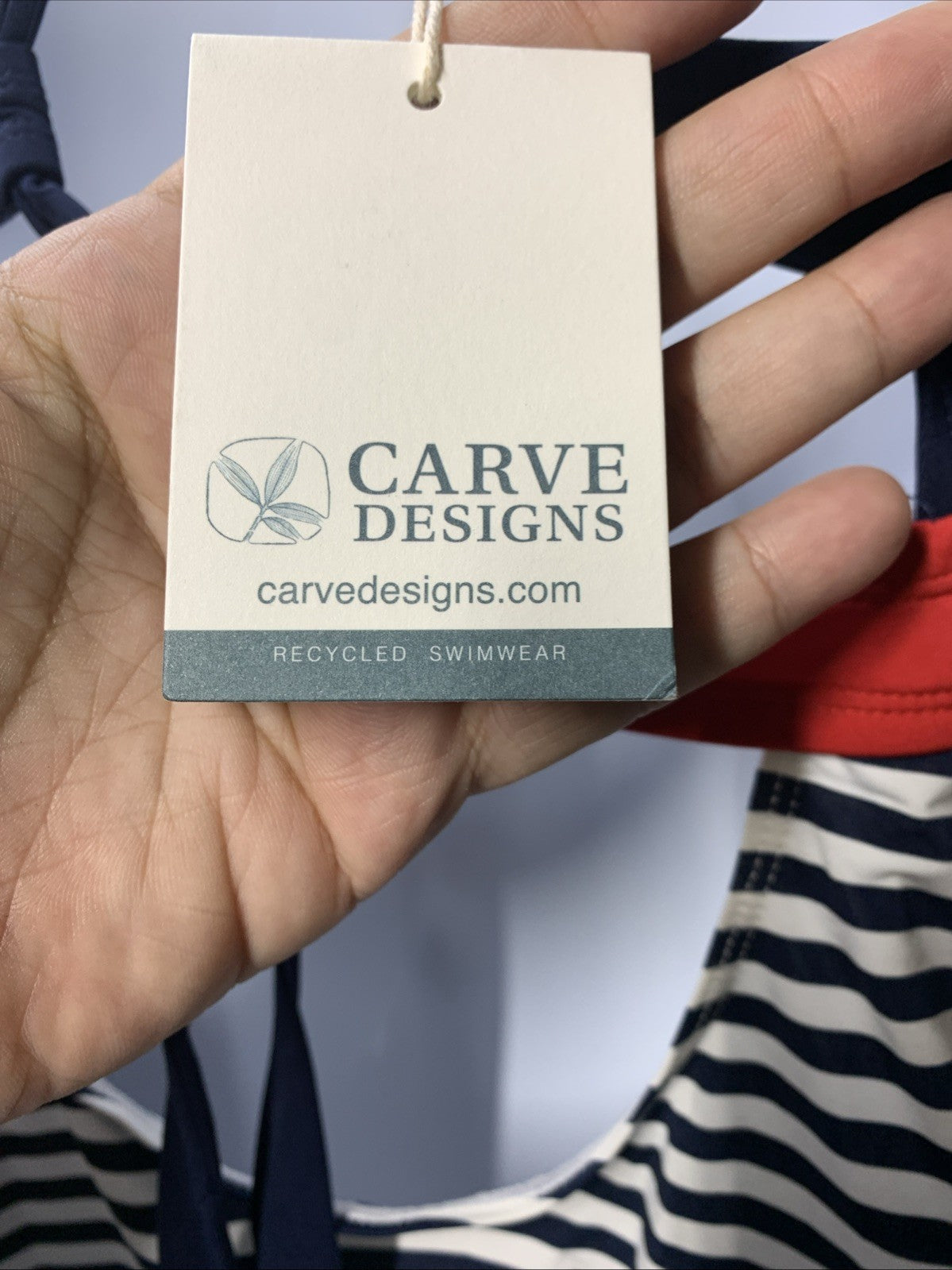 Carve Designs Stinson Womens Tankini Nylon Stretch Pullover Large Red White Blue