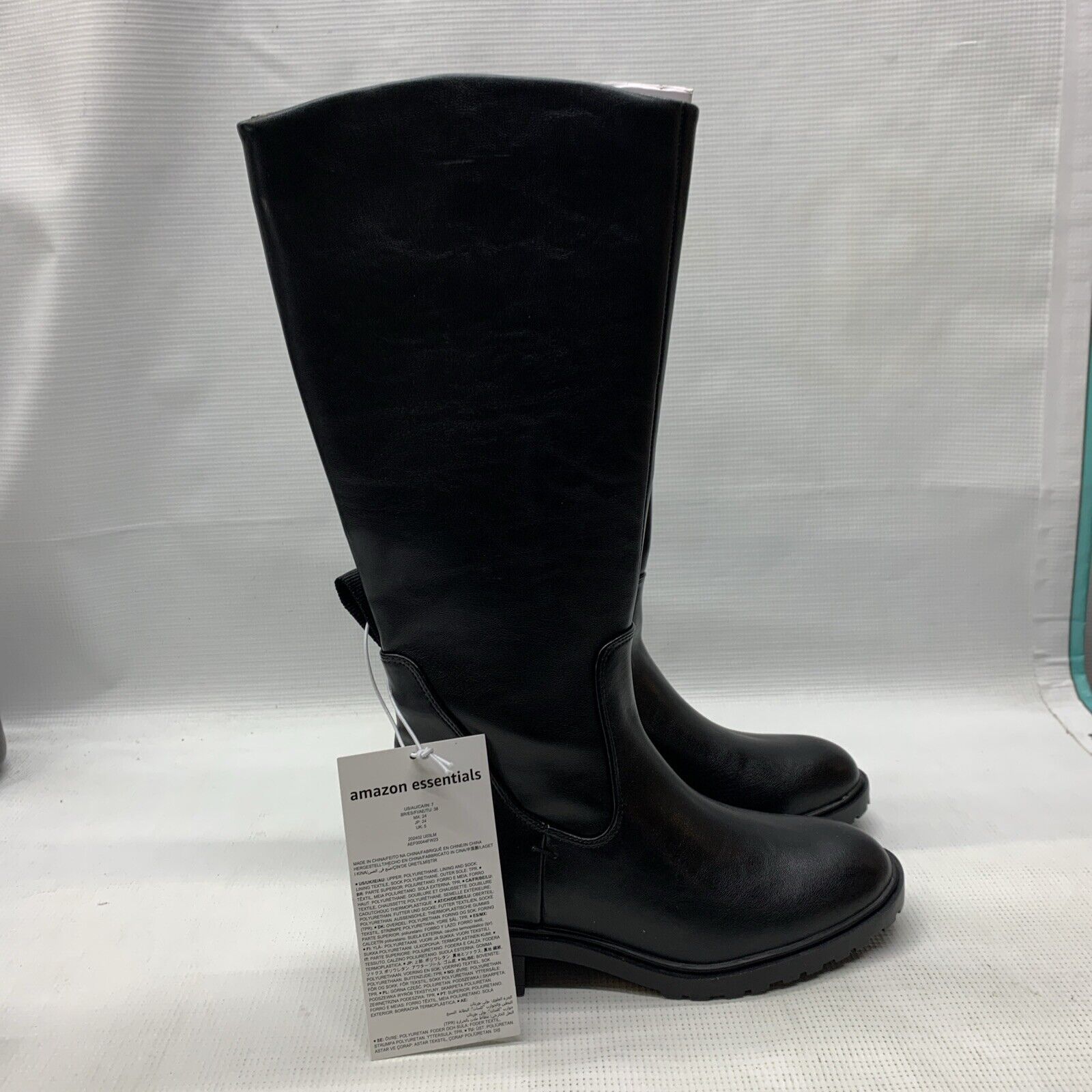 Amazon Essentials Women’s Tall Riding Boots Size 8.5 WC Women's Knee High Black