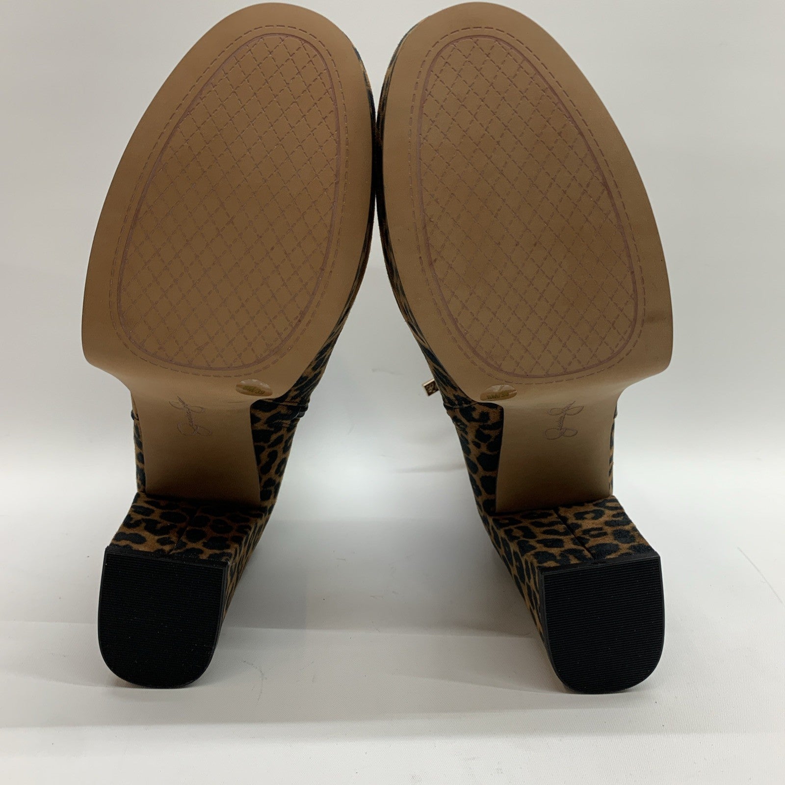 Jessica Simpson Women's Rexura Faux Suede Ankle Booties Leopard Print Size 8M