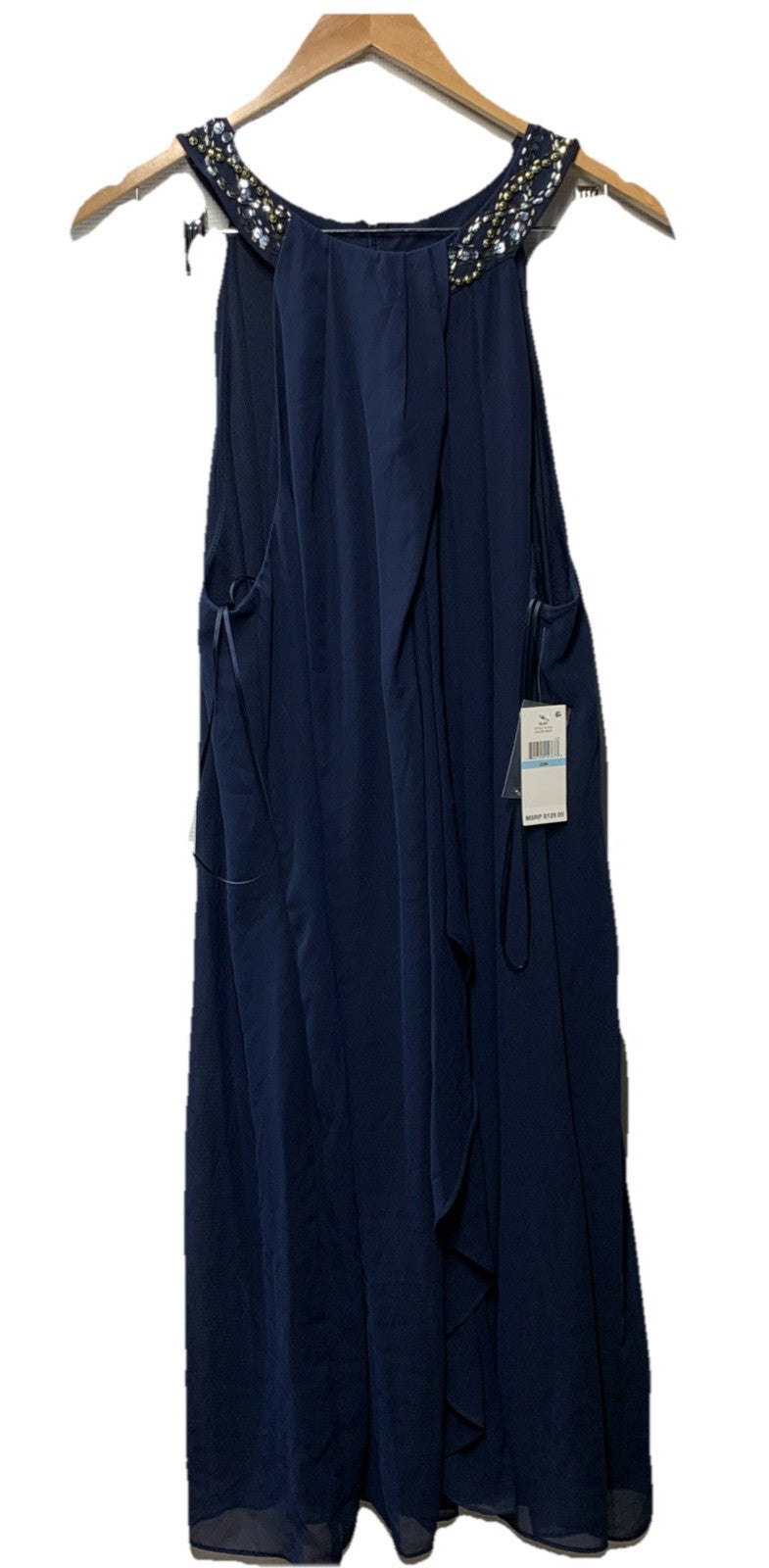 SLNY Women's Navy Sleeveless Navy Blue Shift Dress Size 20W for Formal Business