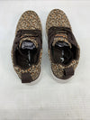 Ortho Comfort Shoes Womens 6.5 Fashion Sneakers Leopard Brown Fabric Lace Up