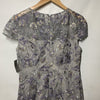 ALEX EVENINGS Dove Embroidered Lace Sheath Cocktail Wedding Guest Dress Size 8