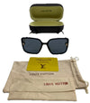 Louis Vuitton Women's Square Sunglasses Gold Metal 1342. 61 17-141 - USED GOOD