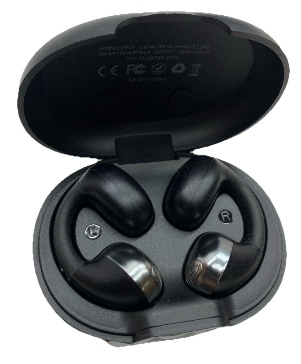 EP03 Open-Ear Earbud Clip On Ergonomic Wireless Lightweight Comfort Earphone Blk