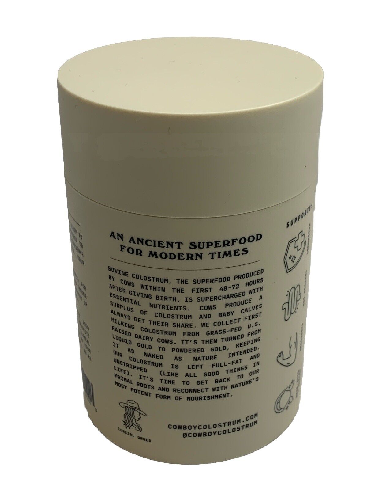 Cowboy Colostrum SuperFood Powder Grassfed Bovine Dietary Supplement 4.2 Oz