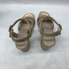 Kenneth Cole New York Women's Lessia Wedge Heeled Sandal Size 8.5 Light Gold