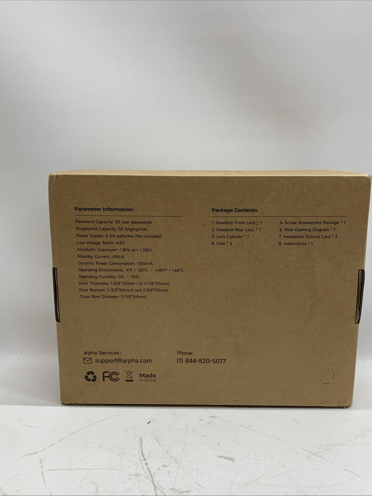 Arpha T229 Video Smart Door Lock 6in1 Entry Fingerprint Deadbolt Handle Doorbell