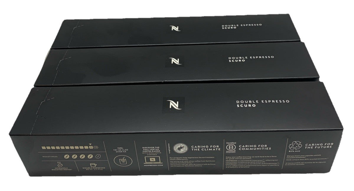 Nespresso Vertuo Double Espresso Chiaro 30Ct Pods Medium Roast Espresso Coffee