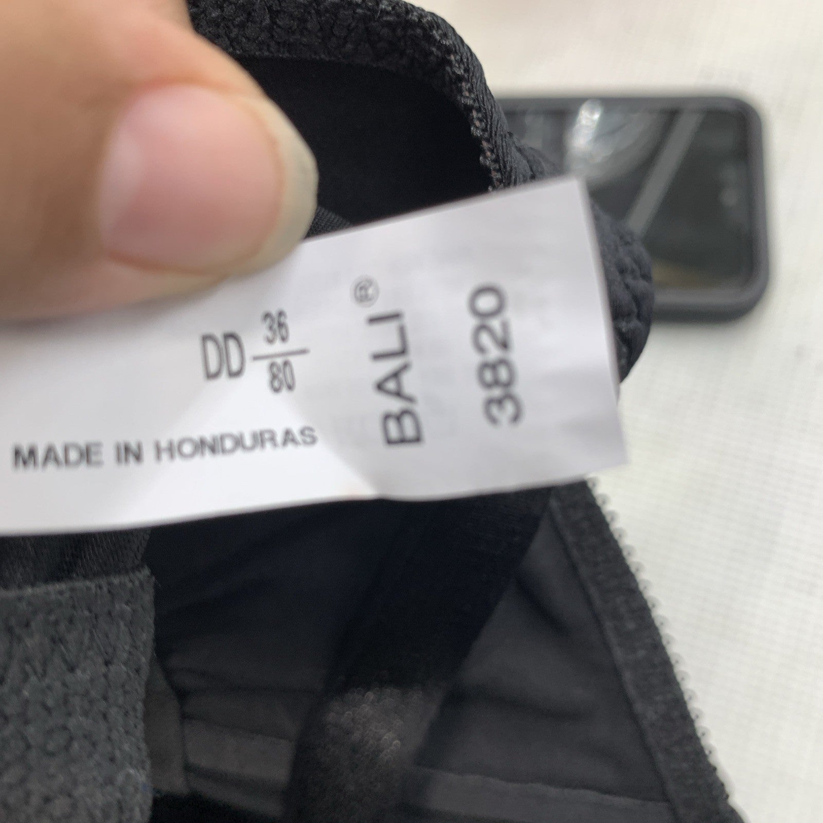 Bali Womens Double Support Wirefree Bra 36DD Black Classic Support Adjustable