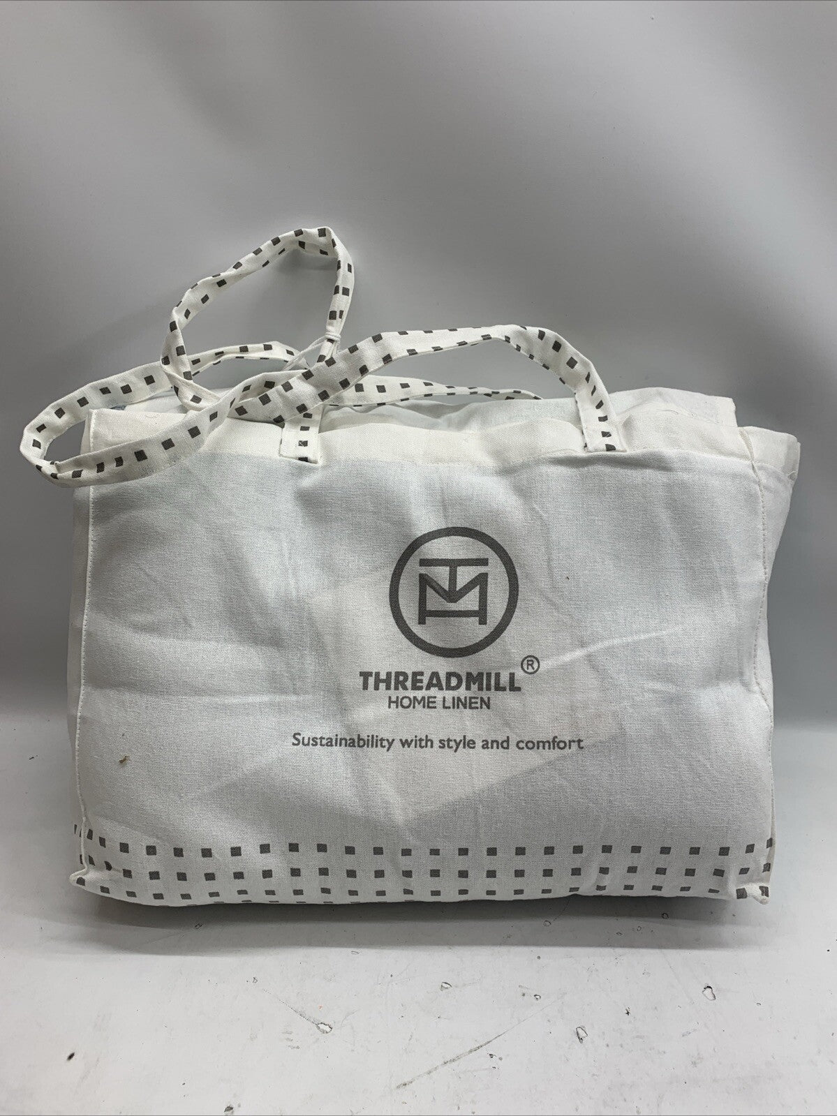 Threadmill Queen Blanket 100% Cotton Herringbone Pattern Light Blue Cozy Lightwe