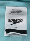 Speedo Girls' Swimsuit One Piece High Neck Strappy Back Bikini Swimwear Size 16